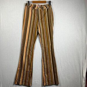 Dolls Kill x Bratz Pants Womens Small Striped Flare Corduroy Heart Pockets Y2K